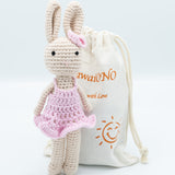 KawaiOnO Handmade Bunny Crochet Plushie Doll: Daughter Bunny