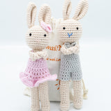 KawaiOnO Handmade Bunny Crochet Plushie Doll: Daughter Bunny