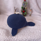 Hand Knit Crochet Whale Doll