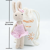 KawaiOnO Handmade Bunny Crochet Plushie Doll: Daughter Bunny